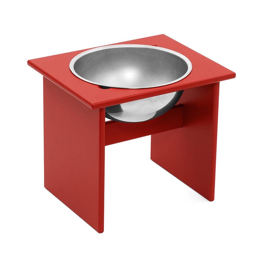 Minimalist Single Dog Bowl Stools Loll Designs Apple Red Large: 12.5 In Width