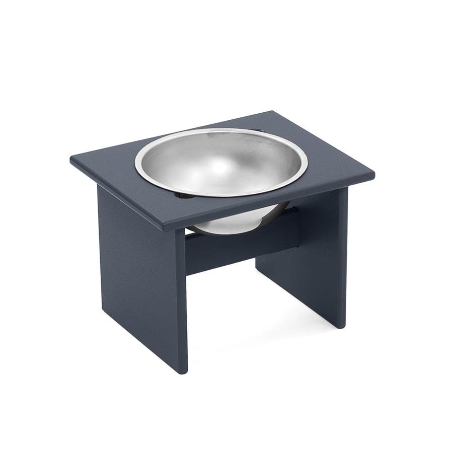 Minimalist Single Dog Bowl Stools Loll Designs Charcoal Grey Medium: 11 In Width