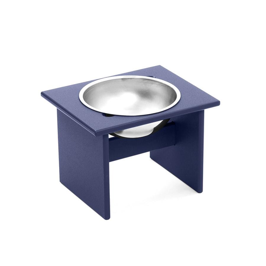Minimalist Single Dog Bowl Stools Loll Designs Navy Blue Medium: 11 In Width