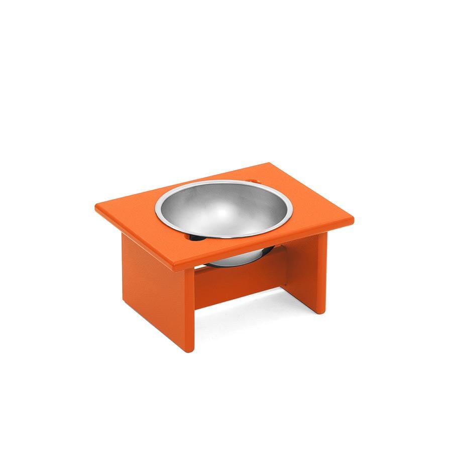 Minimalist Single Dog Bowl Stools Loll Designs Sunset Orange Small: 9.5 In Width