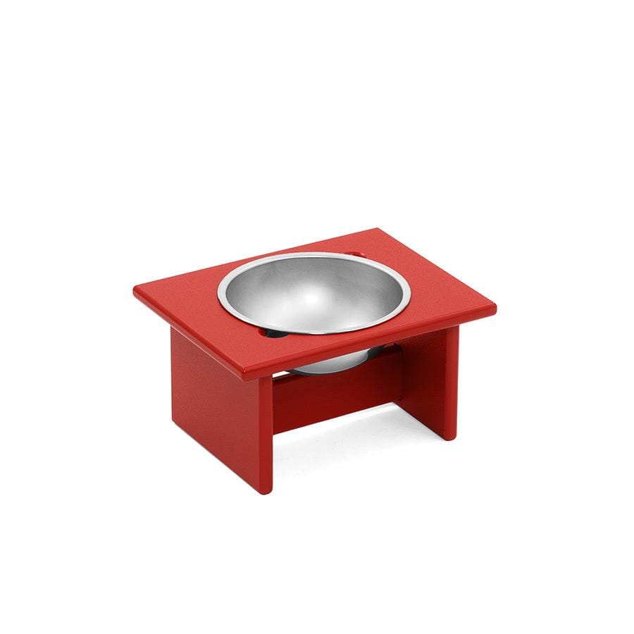 Minimalist Single Dog Bowl Stools Loll Designs Apple Red Small: 9.5 In Width