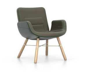 East River Lounge Chair lounge chair Vitra Leather combination jade Natural oak with protective varnish 
