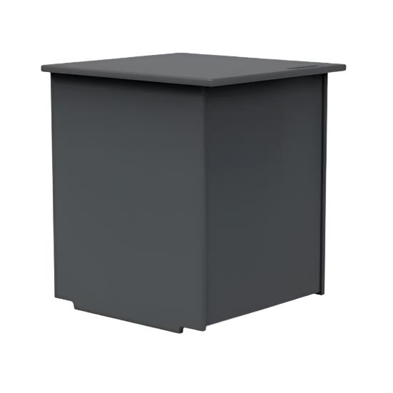 Mondo Single Planter with Lid planter Loll Designs Charcoal Grey