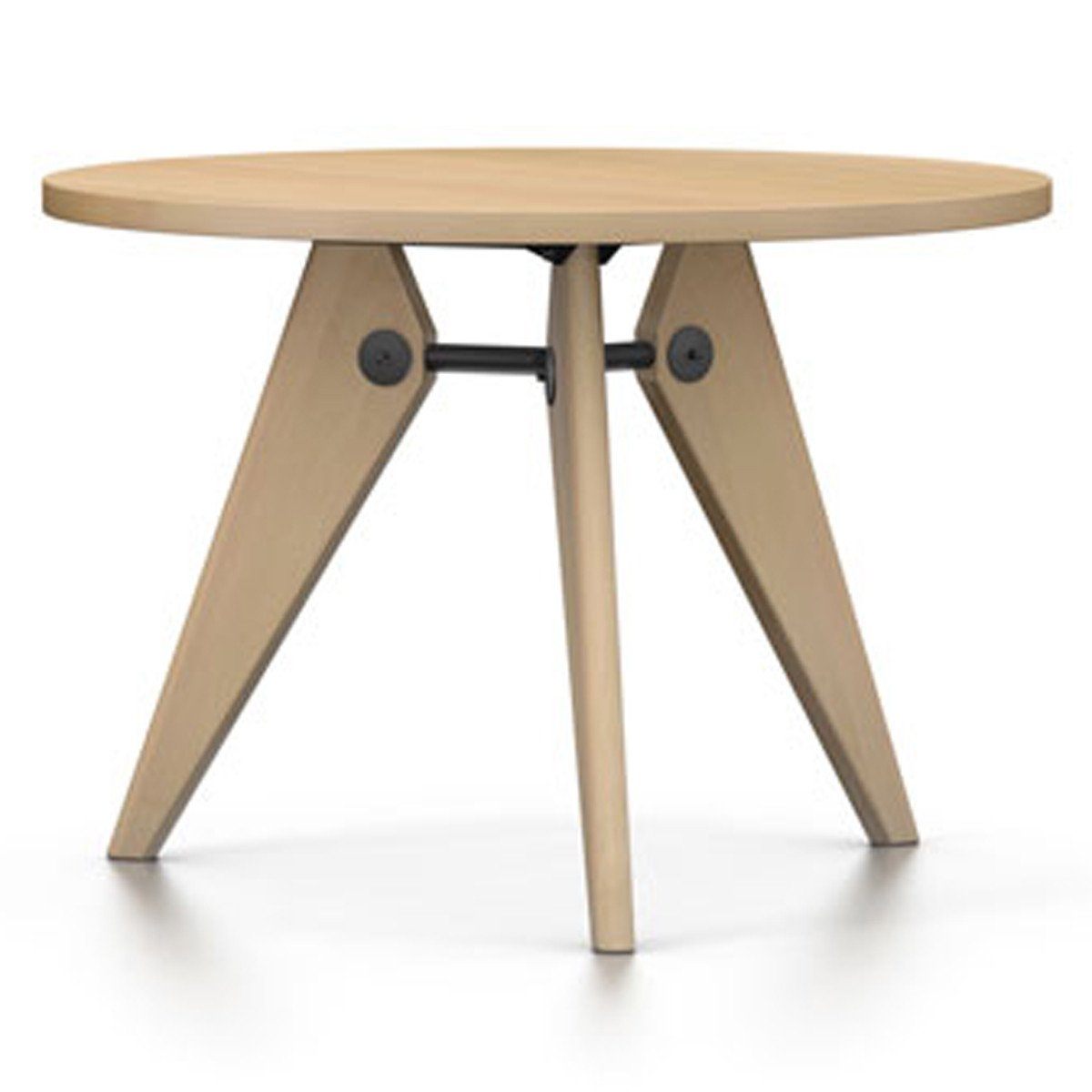 Prouvé Quéridon Table Dining Tables Vitra 41.25''- Dia. Natural Oak