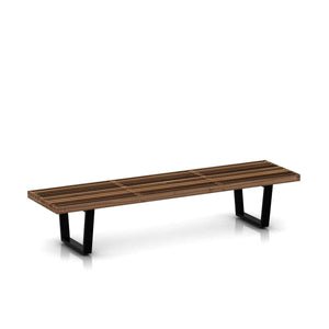 Nelson Bench Benches herman miller 72-inches Wide +$240.00 Wood Base Walnut Slat Finish +$740.00