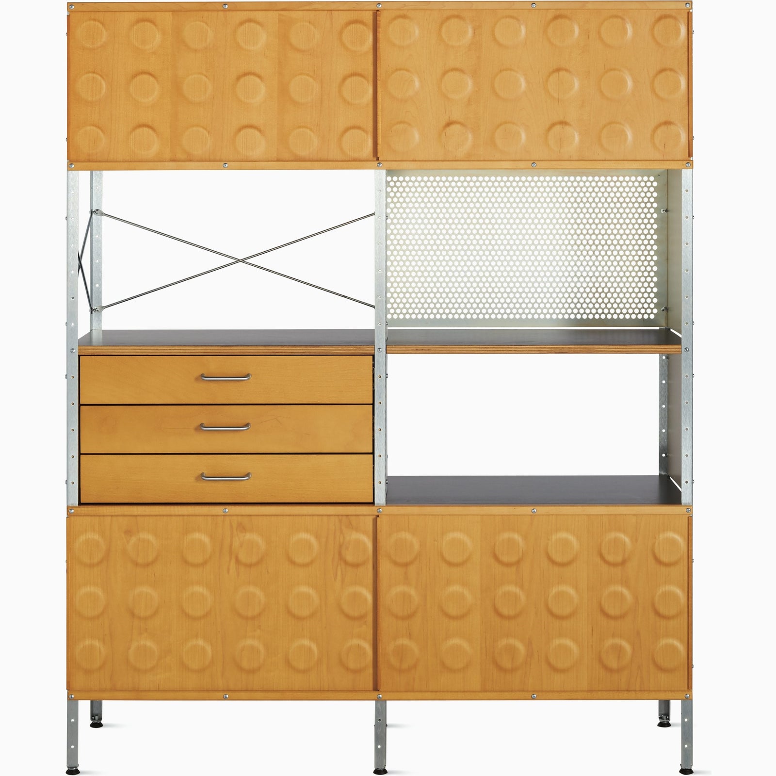 Eames ESU420 by Herman Miller / Eames Storage Unit storage herman miller Neutral Colors Zinc Plated Frame