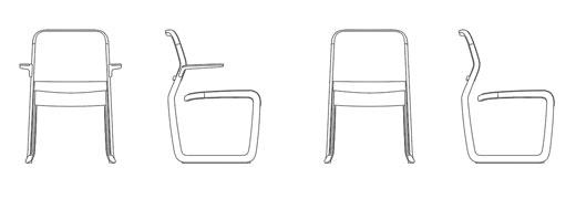 Newson Aluminum Chair Side/Dining Knoll