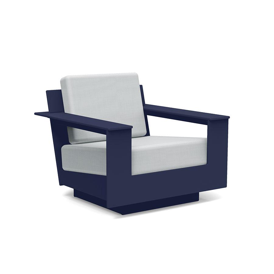 Nisswa Lounge Chair lounge chairs Loll Designs Navy Blue Cast Silver