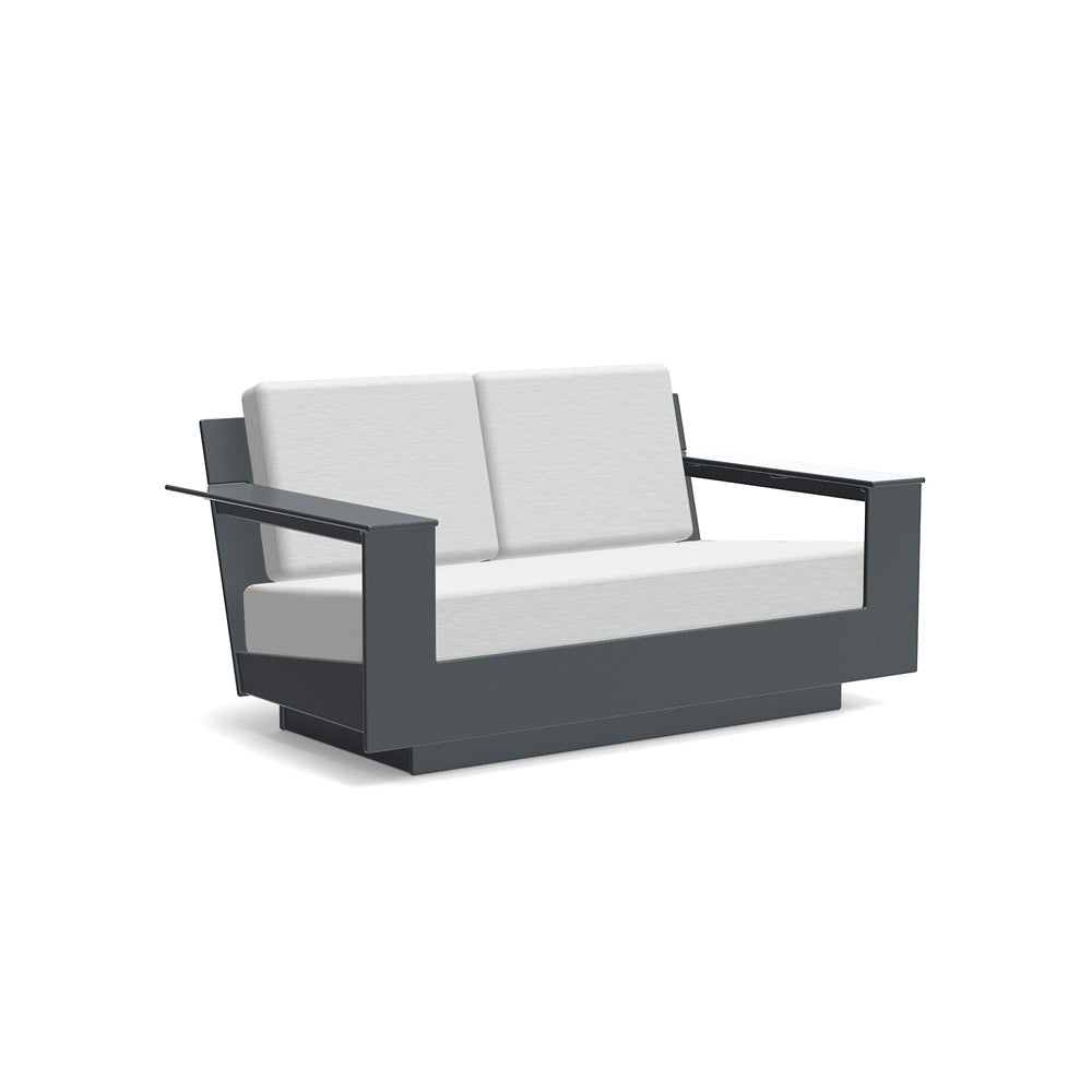 Nisswa Loveseat Sofas Loll Designs Charcoal Grey Cast Silver