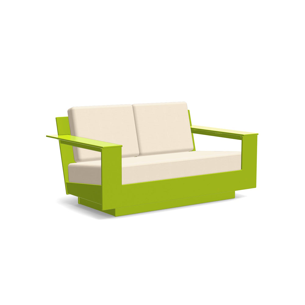 Nisswa Loveseat Sofas Loll Designs Leaf Green Canvas Flax