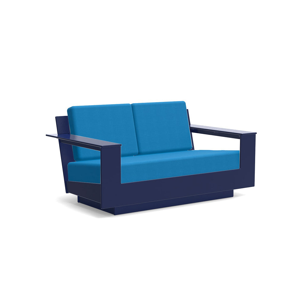 Nisswa Loveseat Sofas Loll Designs Navy Blue Canvas Regatta