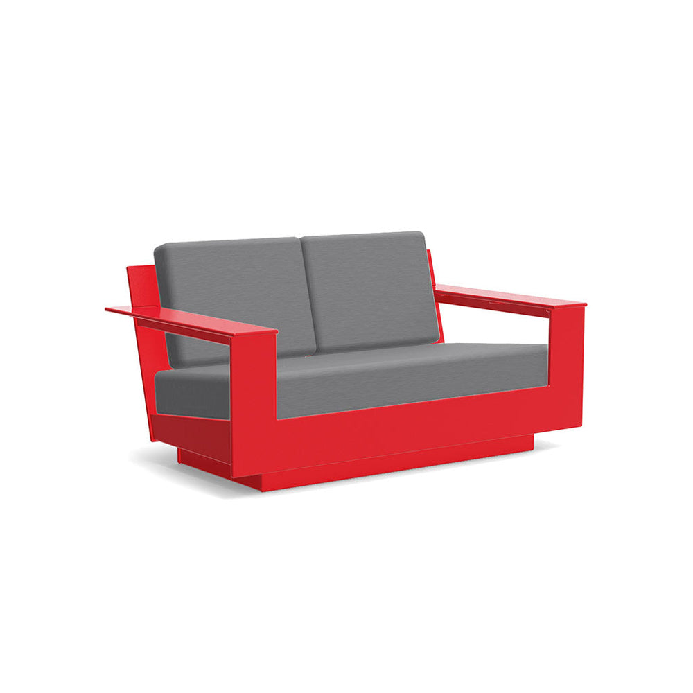 Nisswa Loveseat Sofas Loll Designs Apple Red Cast Charcoal