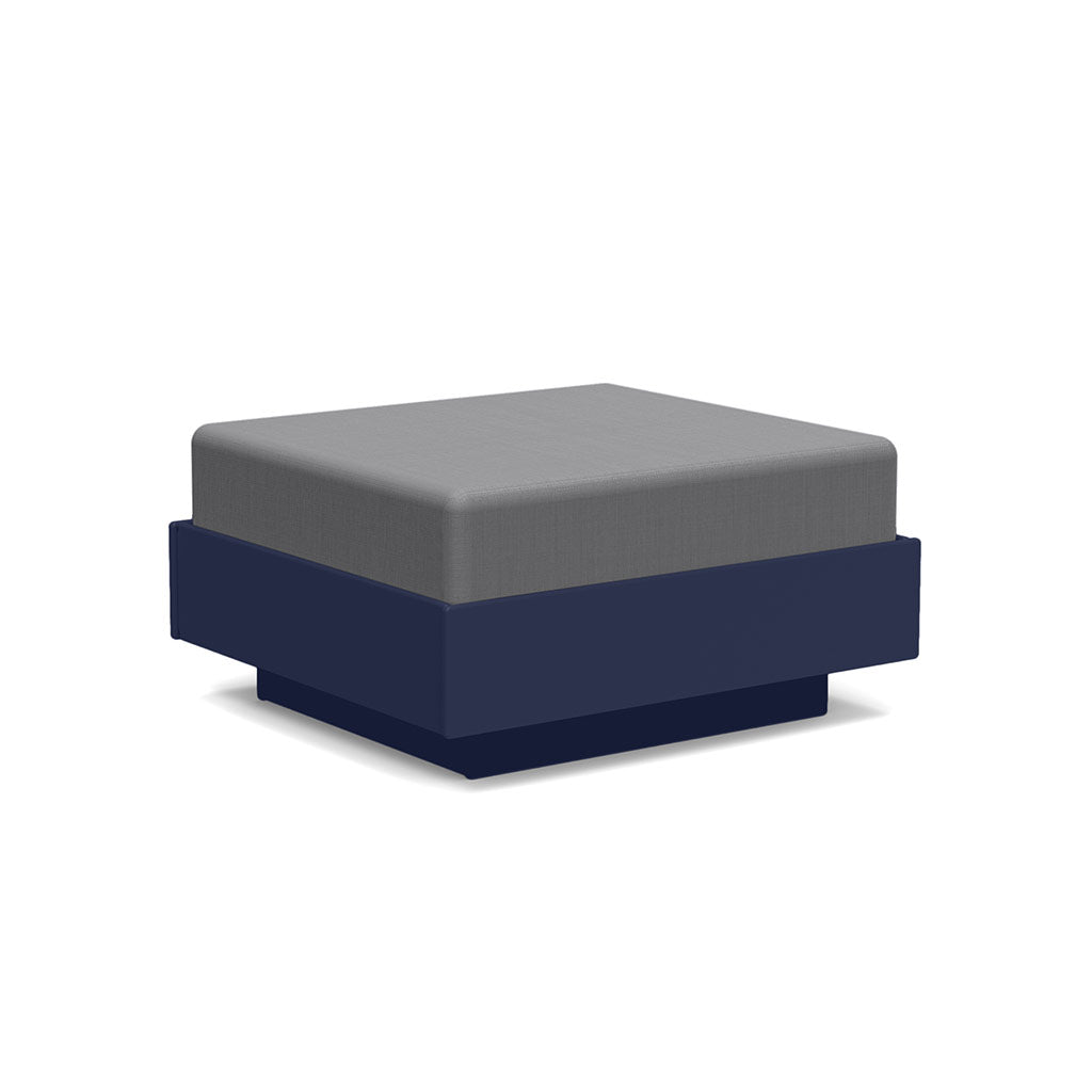 Nisswa Ottoman Ottoman Loll Designs Navy Blue Cast Charcoal