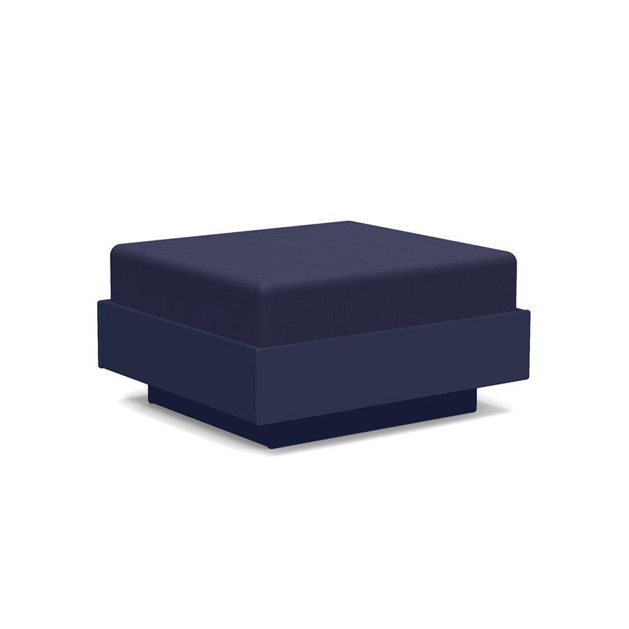 Nisswa Ottoman Ottoman Loll Designs Navy Blue Canvas Navy