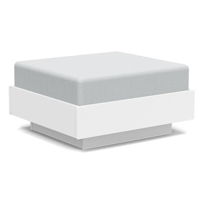 Nisswa Ottoman Ottoman Loll Designs Cloud White Cast Silver