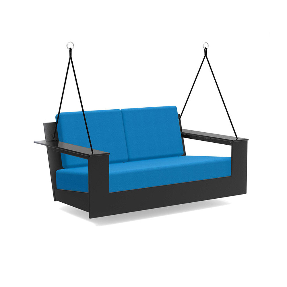 Nisswa Porch Swing lounge chairs Loll Designs Black Canvas Regatta