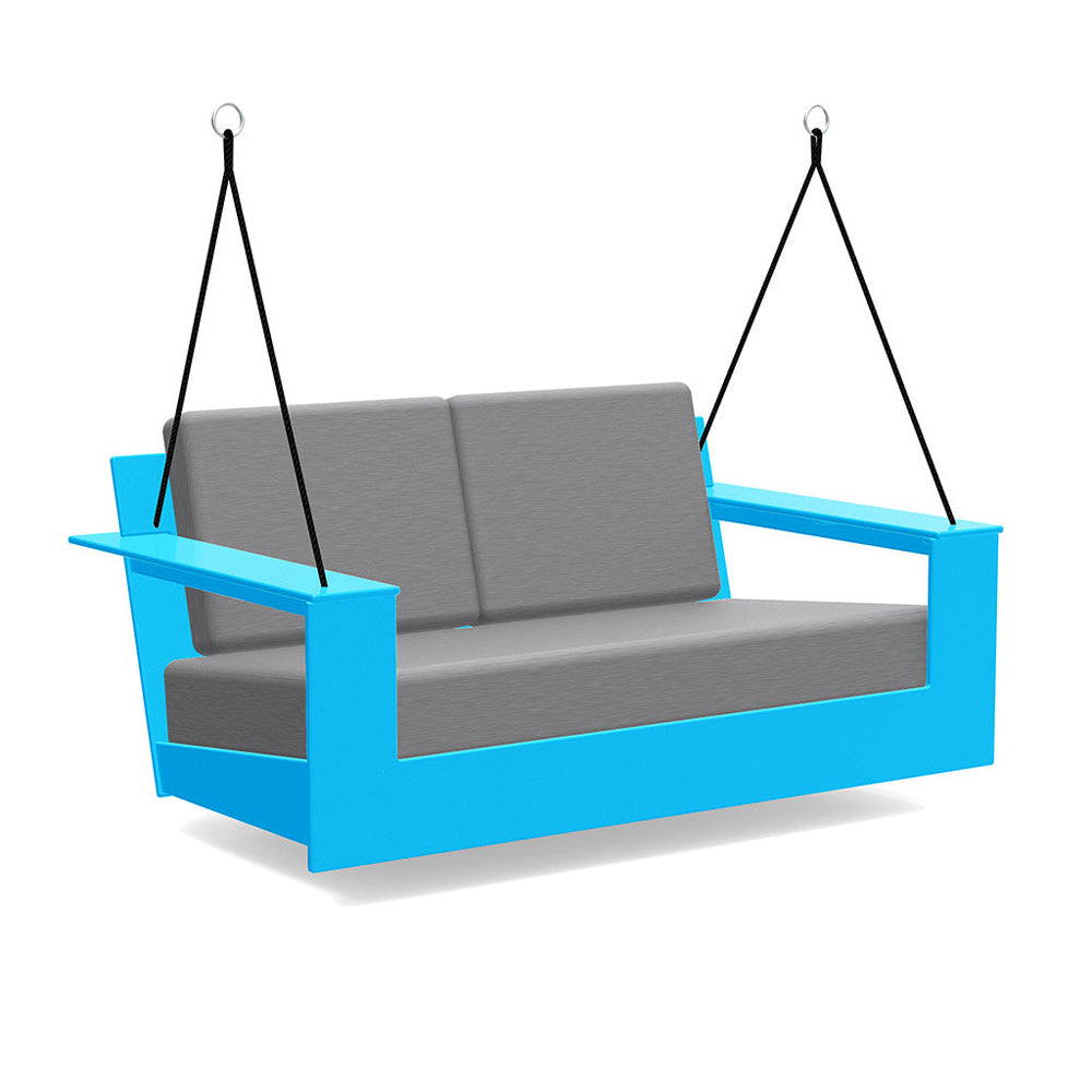 Nisswa Porch Swing lounge chairs Loll Designs Sky Blue Cast Charcoal