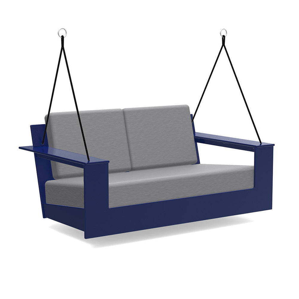 Nisswa Porch Swing lounge chairs Loll Designs Navy Blue Cast Charcoal