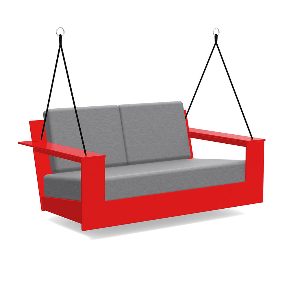 Nisswa Porch Swing lounge chairs Loll Designs Apple Red Cast Charcoal