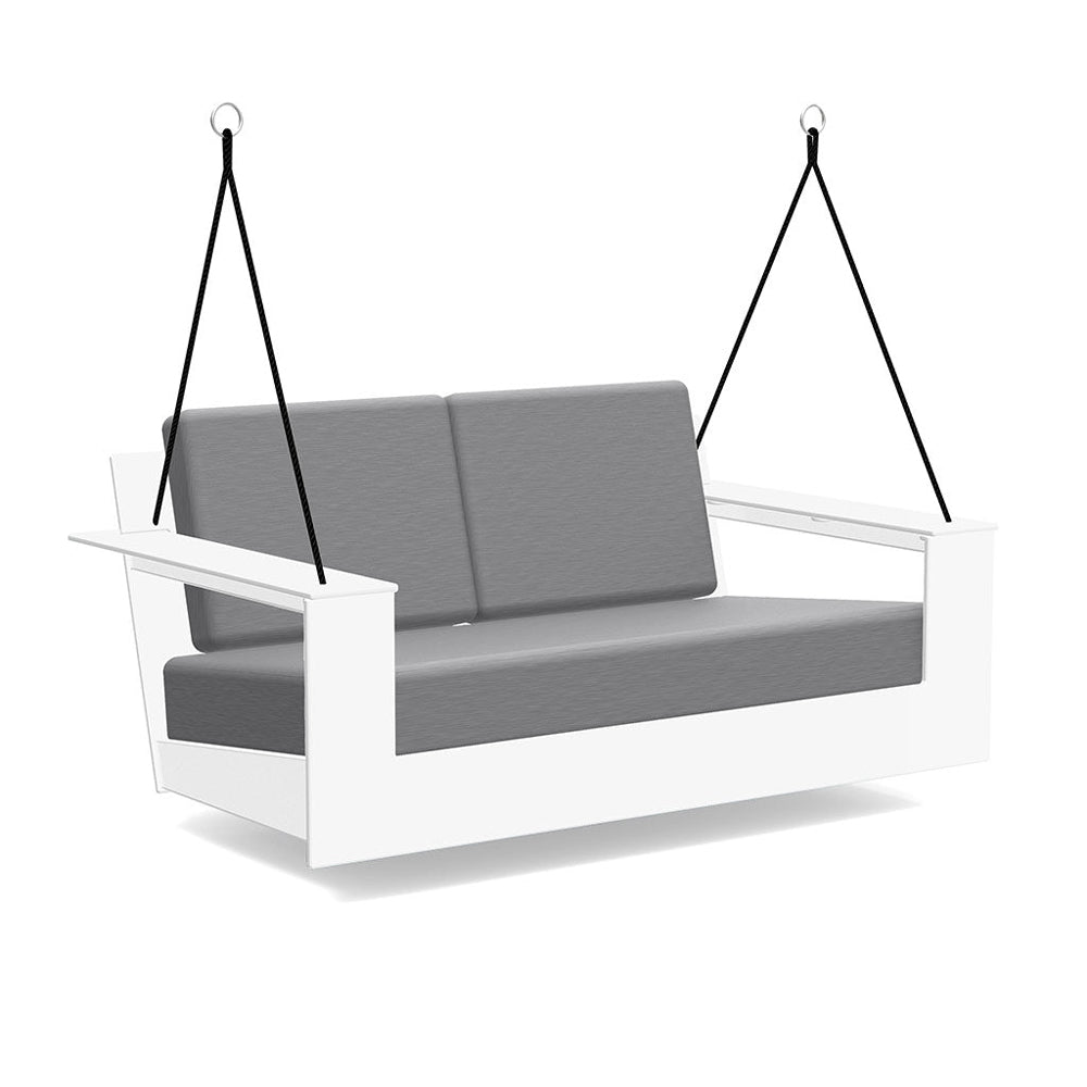 Nisswa Porch Swing lounge chairs Loll Designs Cloud White Cast Charcoal