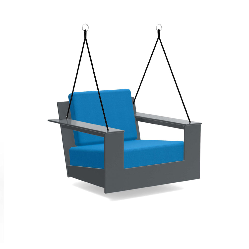 Nisswa Swing lounge chairs Loll Designs Charcoal Grey Canvas Regatta