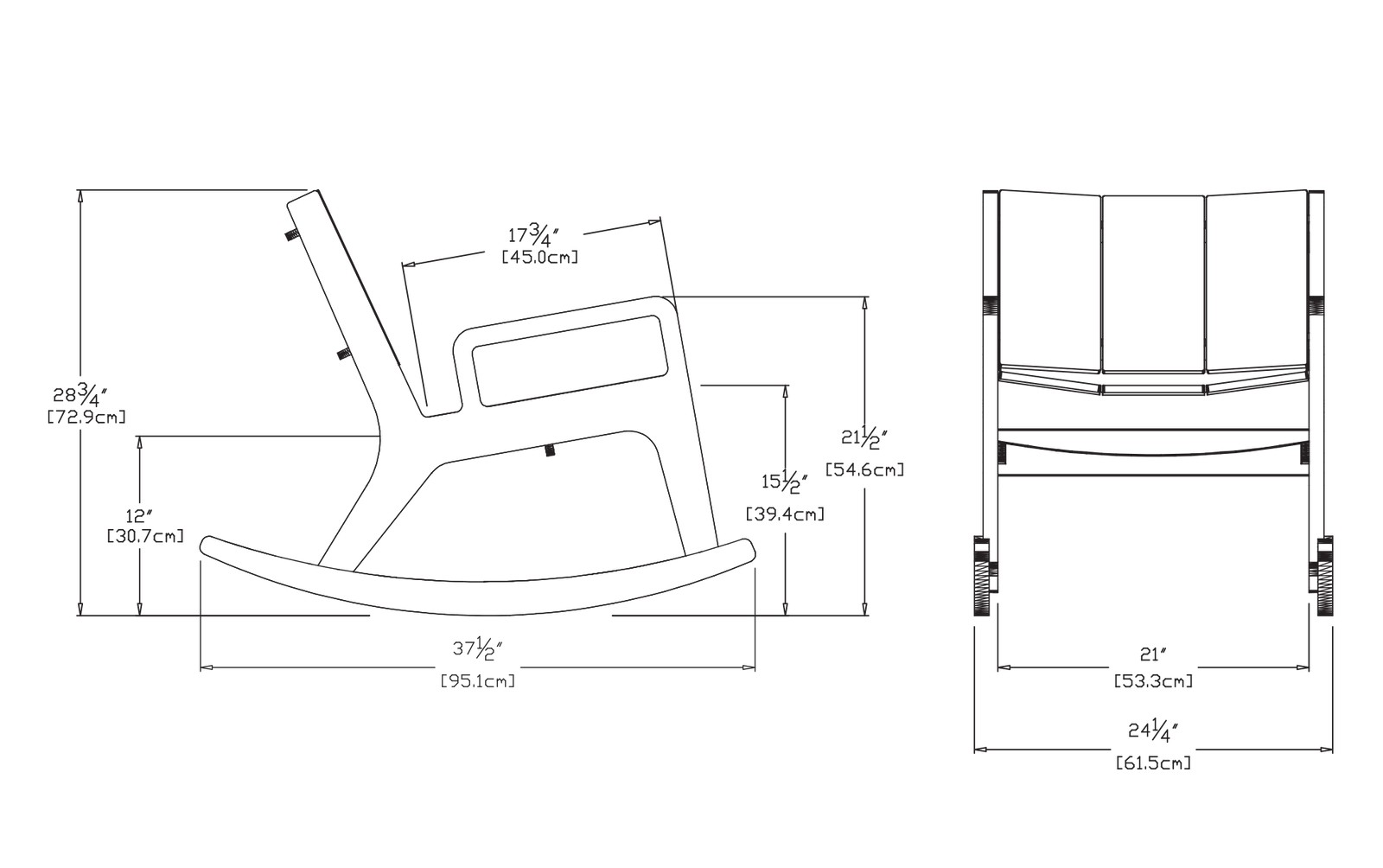 No. 9 Rocking Lounge Chair Lounge Chair Loll Designs
