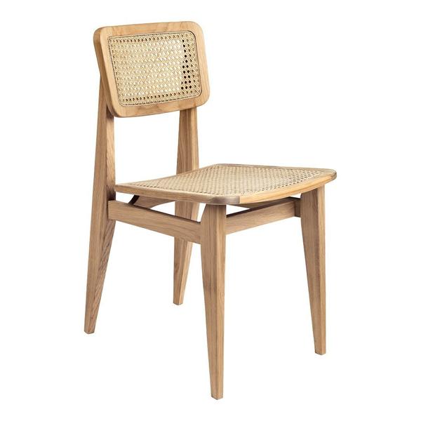 C-Chair Dining Chair- Unupholstered French Cane Chairs Gubi Oak Oiled