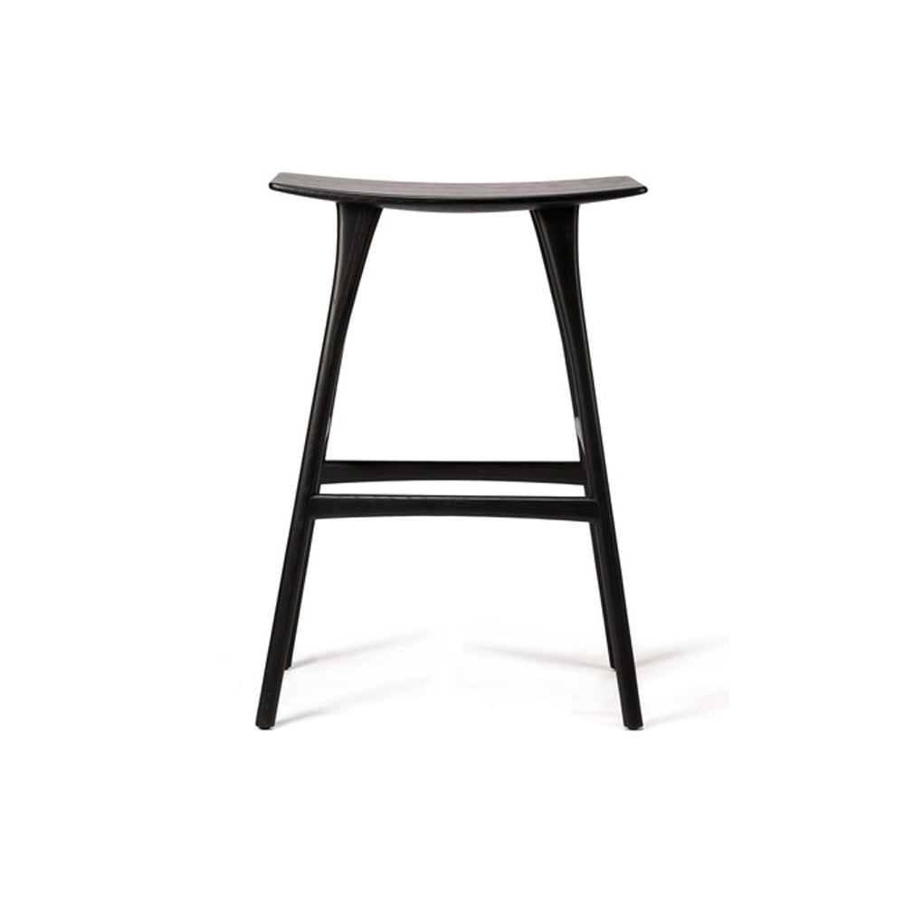 Oak Osso Bar Stool - Set of 2 bar seating Ethnicraft Black Varnished