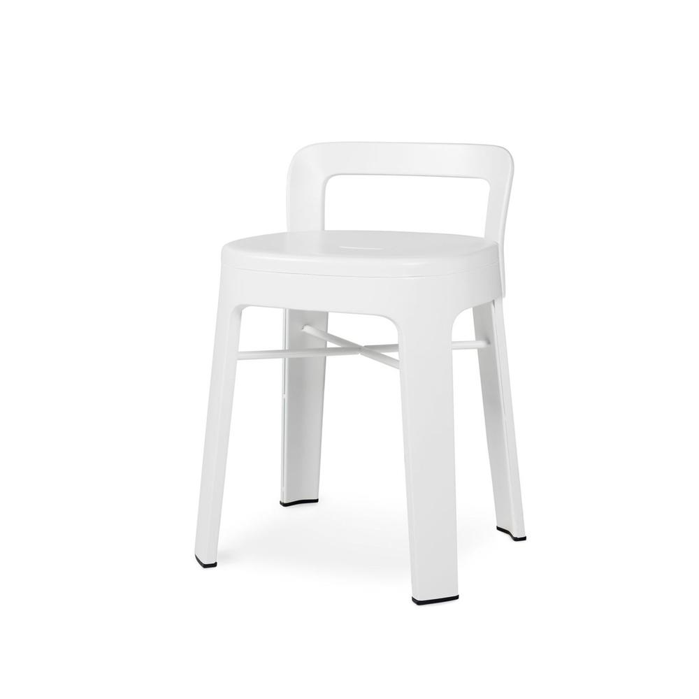 Ombra Low Stool With Backrest Stools RS Barcelona White