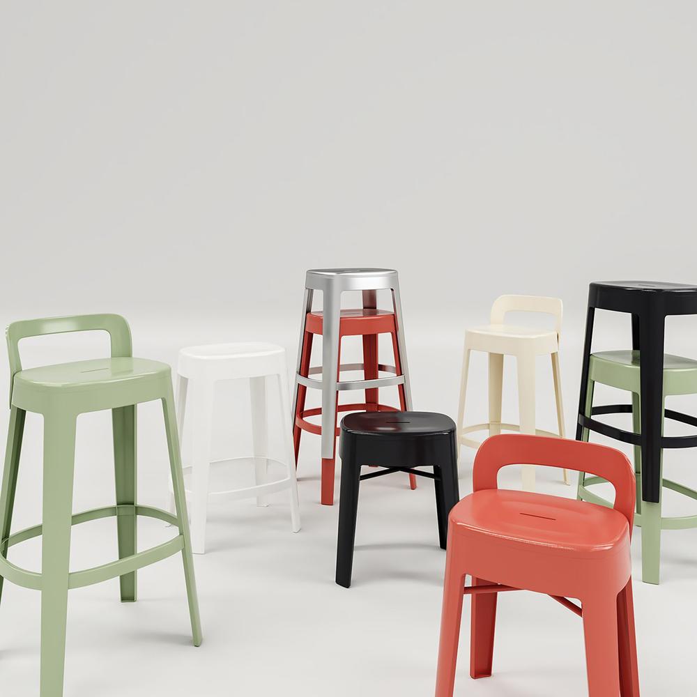 Ombra Low Stool With Backrest Stools RS Barcelona