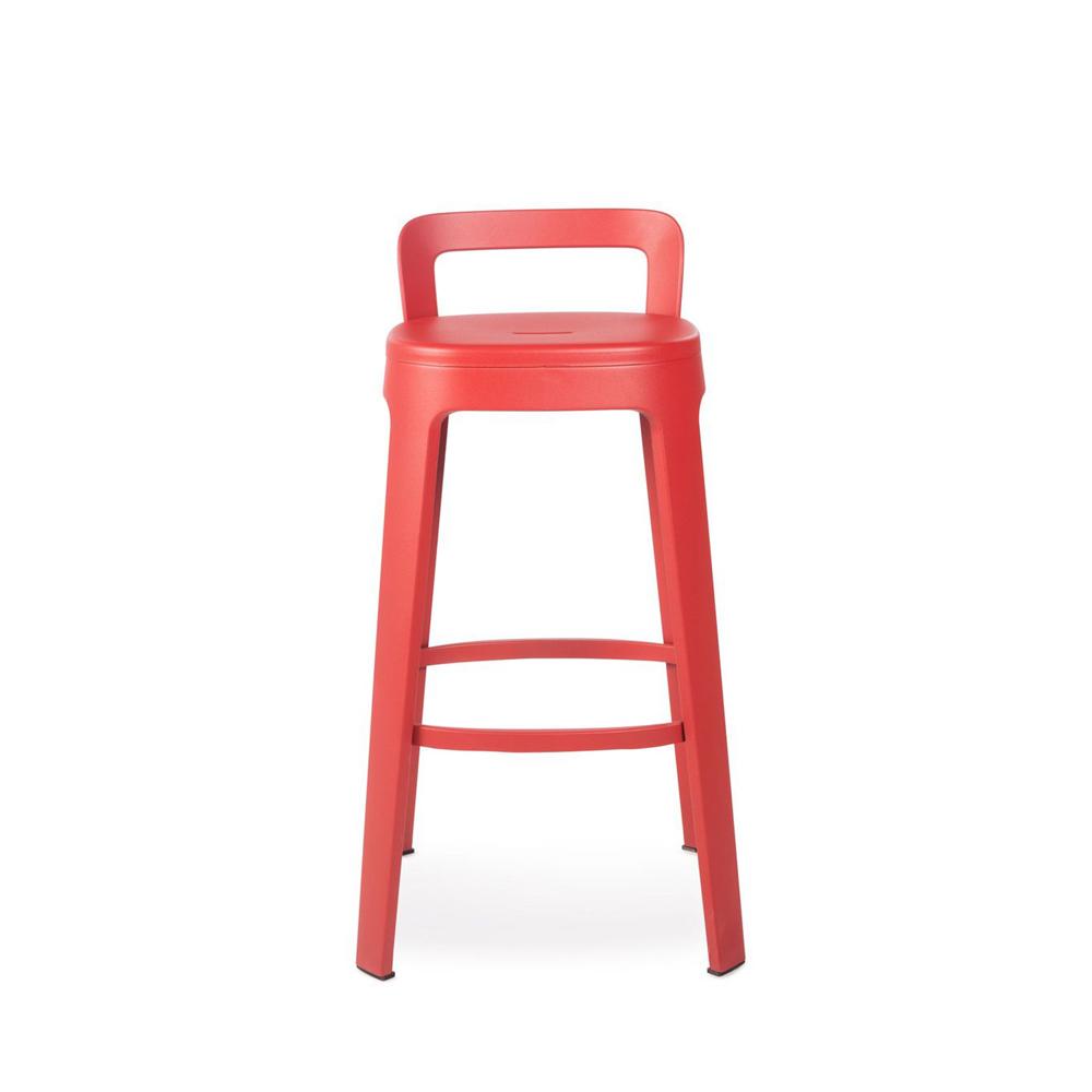 Ombra Stool With Backrest stools RS Barcelona Bar Stool Red