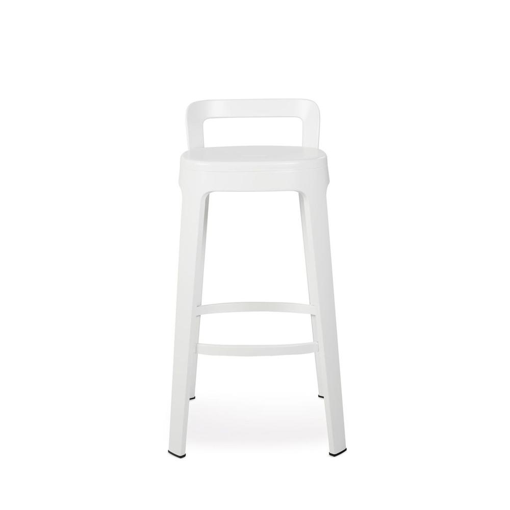 Ombra Stool With Backrest stools RS Barcelona Bar Stool White