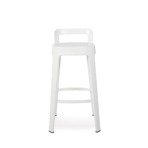 Ombra Stool With Backrest stools RS Barcelona Bar Stool White 