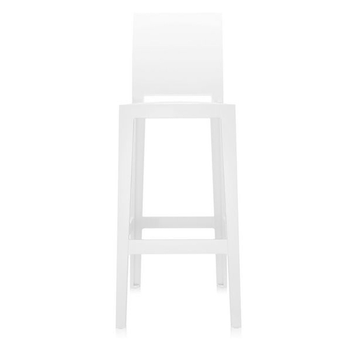 One More Please Stool bar seating Kartell Solid White Bar Height-43.3"