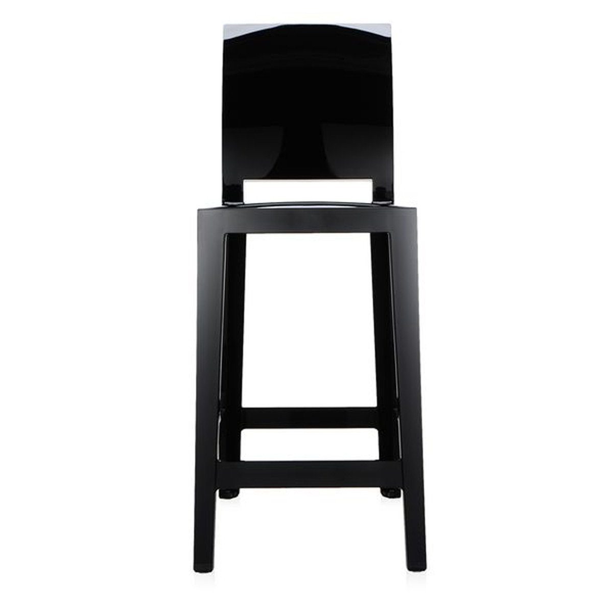 One More Please Stool bar seating Kartell Solid Black Counter Stool-39.4"