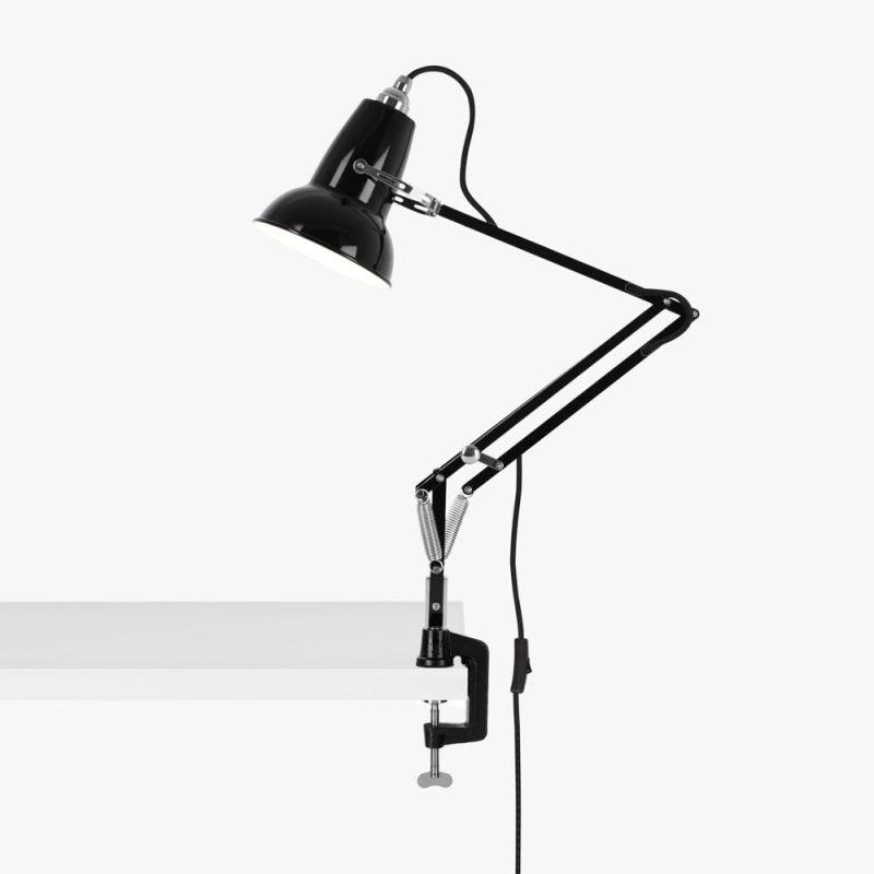 Original 1227 Mini Desk Lamp Desk Lamp Anglepoise Lamp with Clamp Jet Black