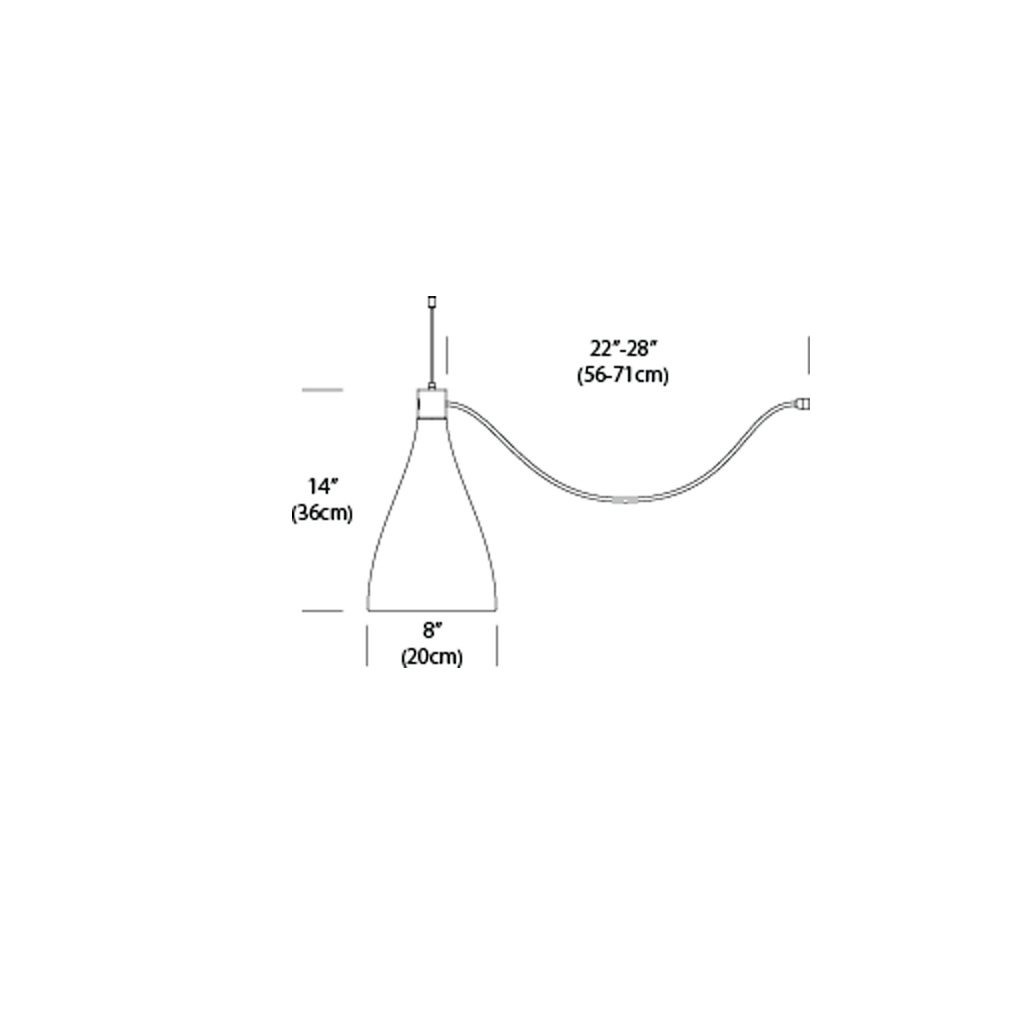 Swell Narrow Pendant hanging lamps Pablo