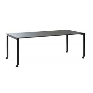 Panton Move Table Tables VerPan Black Fenix Top & Black Powder-coated Steel Frame Black Wheels 