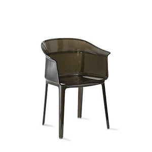 Papyrus Stacking Chair Side/Dining Kartell Transparent Smoke Brown 