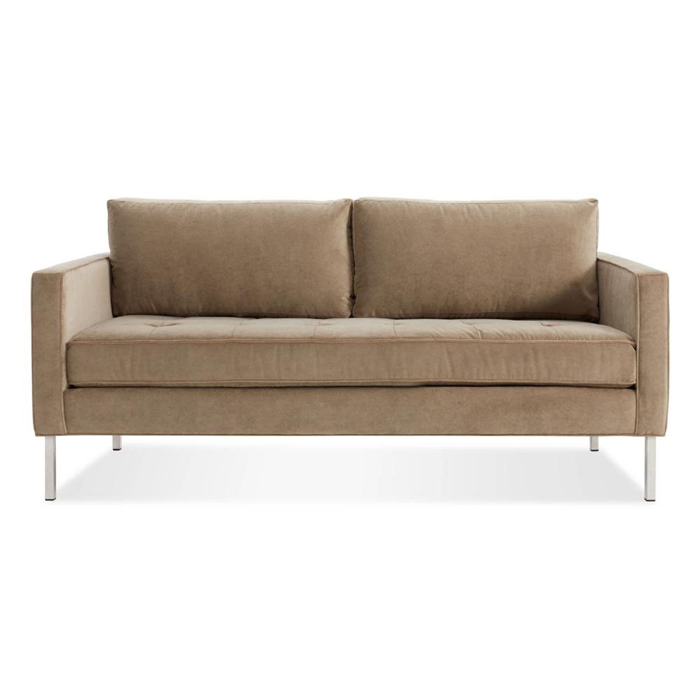 Paramount 66" Sofa Sofa BluDot Otter Velvet Stainless Steel