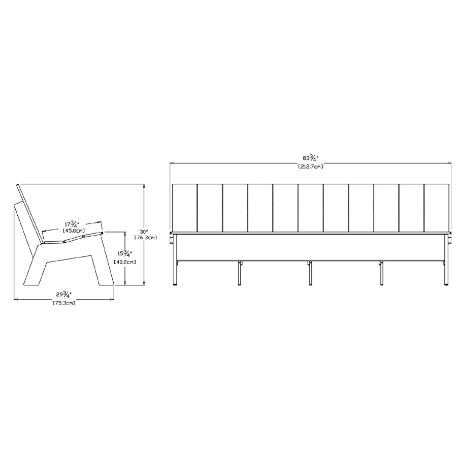 Picket 7' Bench Benches Loll Designs