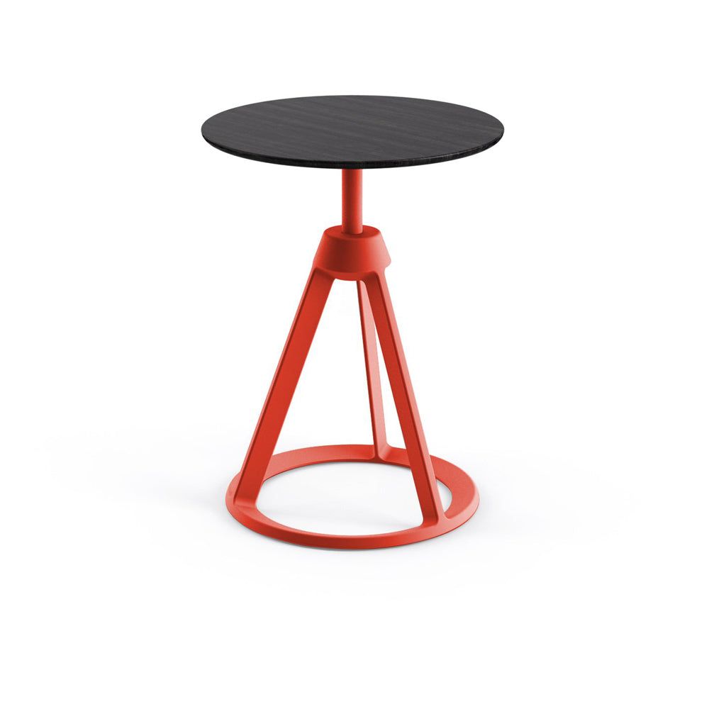 Piton Side Table side/end table Knoll Ebonized Ash Red Coral