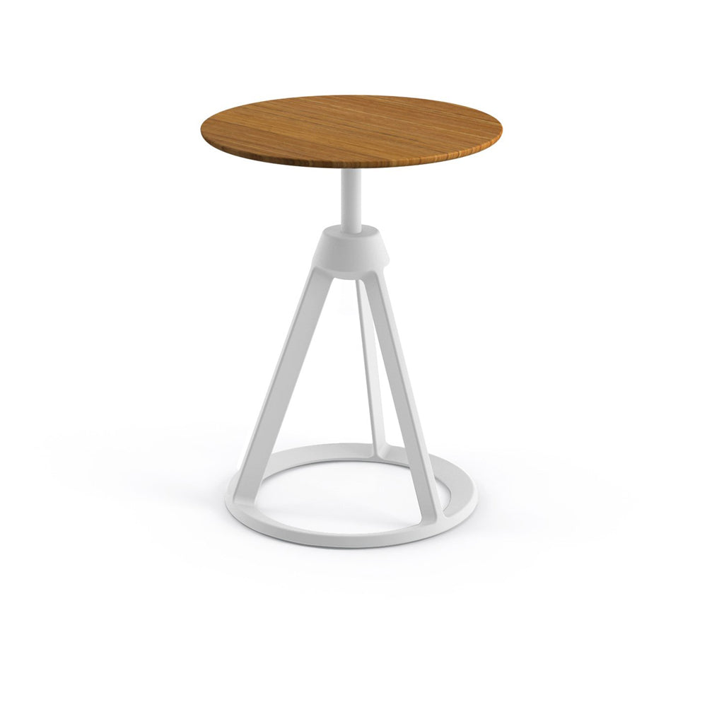 Piton Side Table side/end table Knoll Teak White