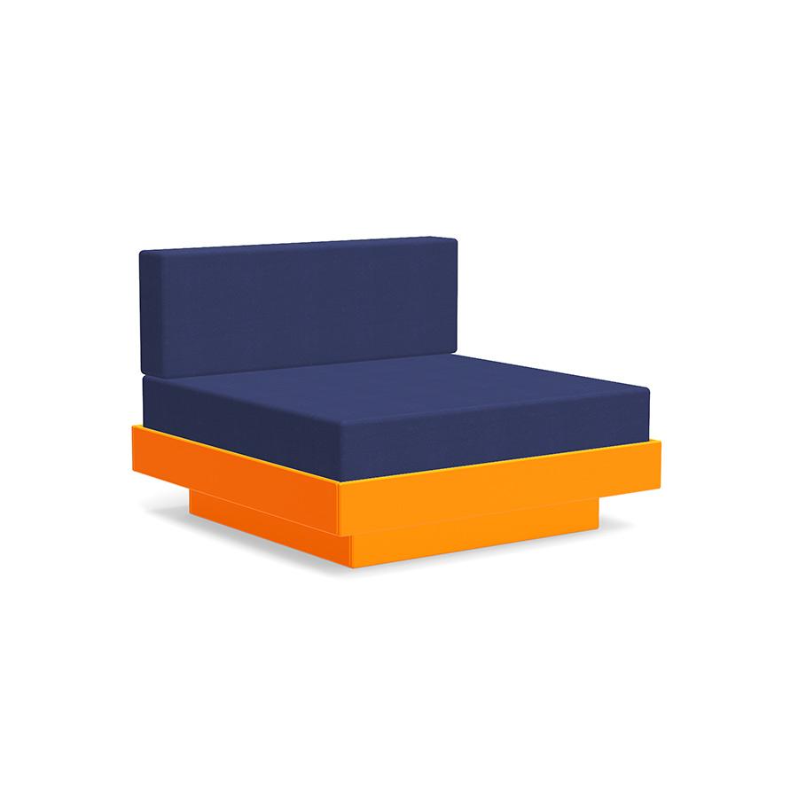 Platform One Lounge lounge chairs Loll Designs Sunset Orange Canvas Navy