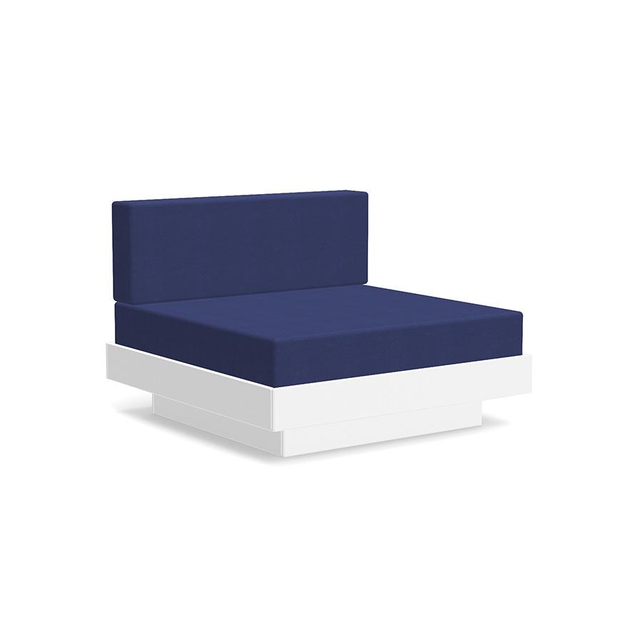 Platform One Lounge lounge chairs Loll Designs Cloud White Canvas Navy