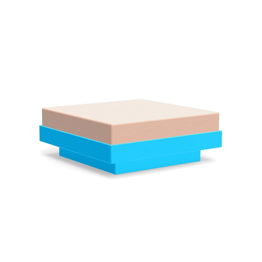 Platform One Ottoman Ottoman Loll Designs Sky Blue Cast Petal