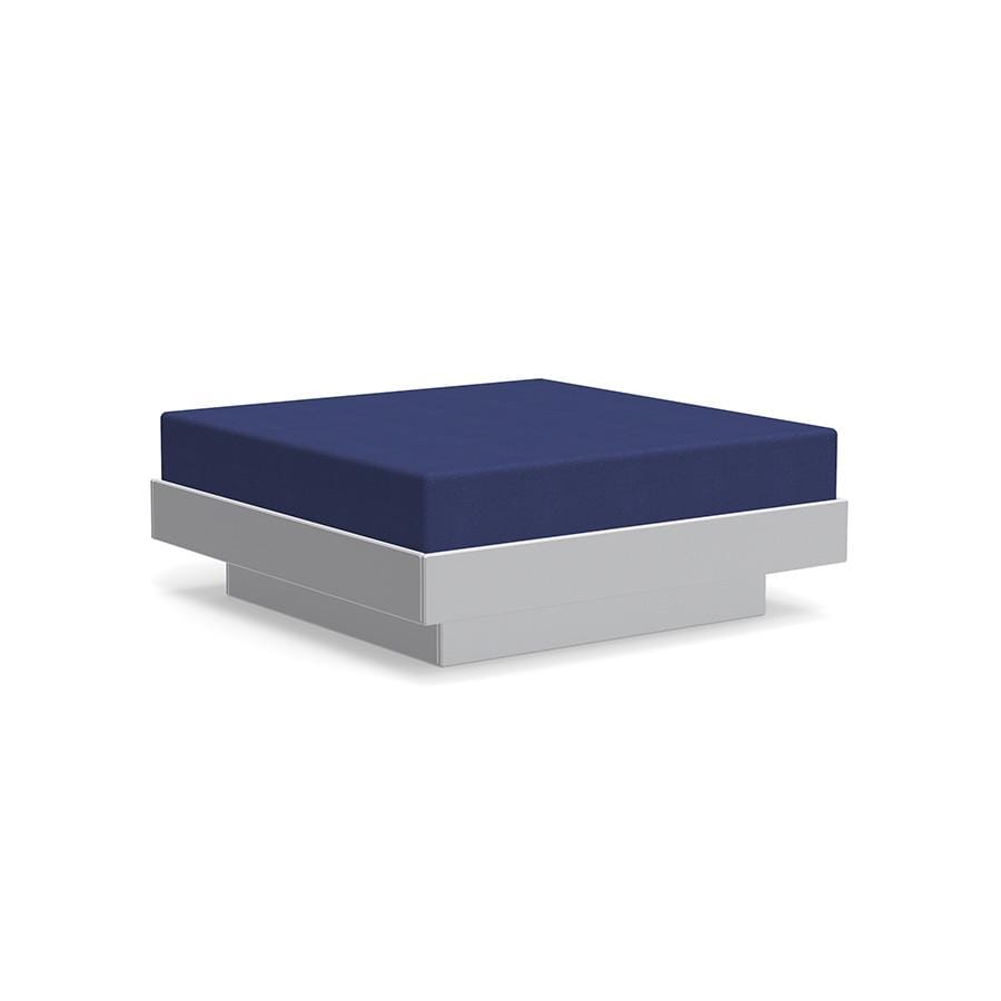 Platform One Ottoman Ottoman Loll Designs Driftwood Canvas Navy