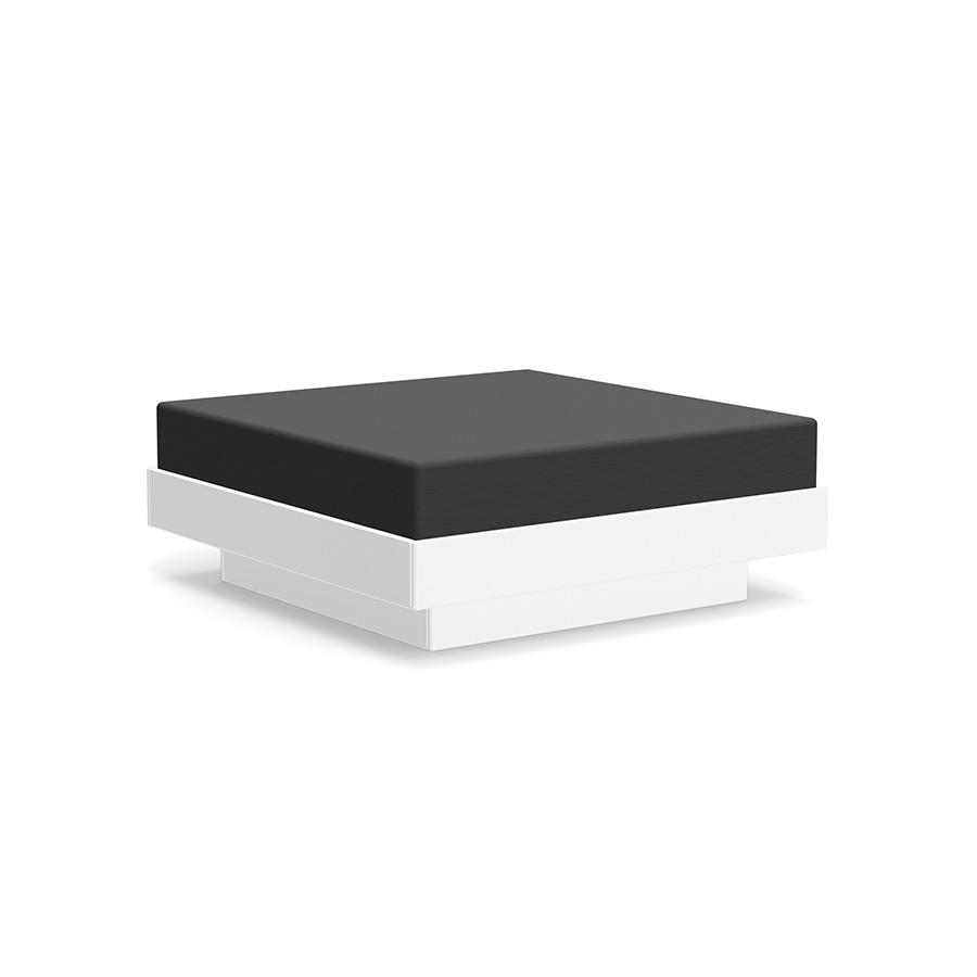 Platform One Ottoman Ottoman Loll Designs Cloud White Cast Charcoal