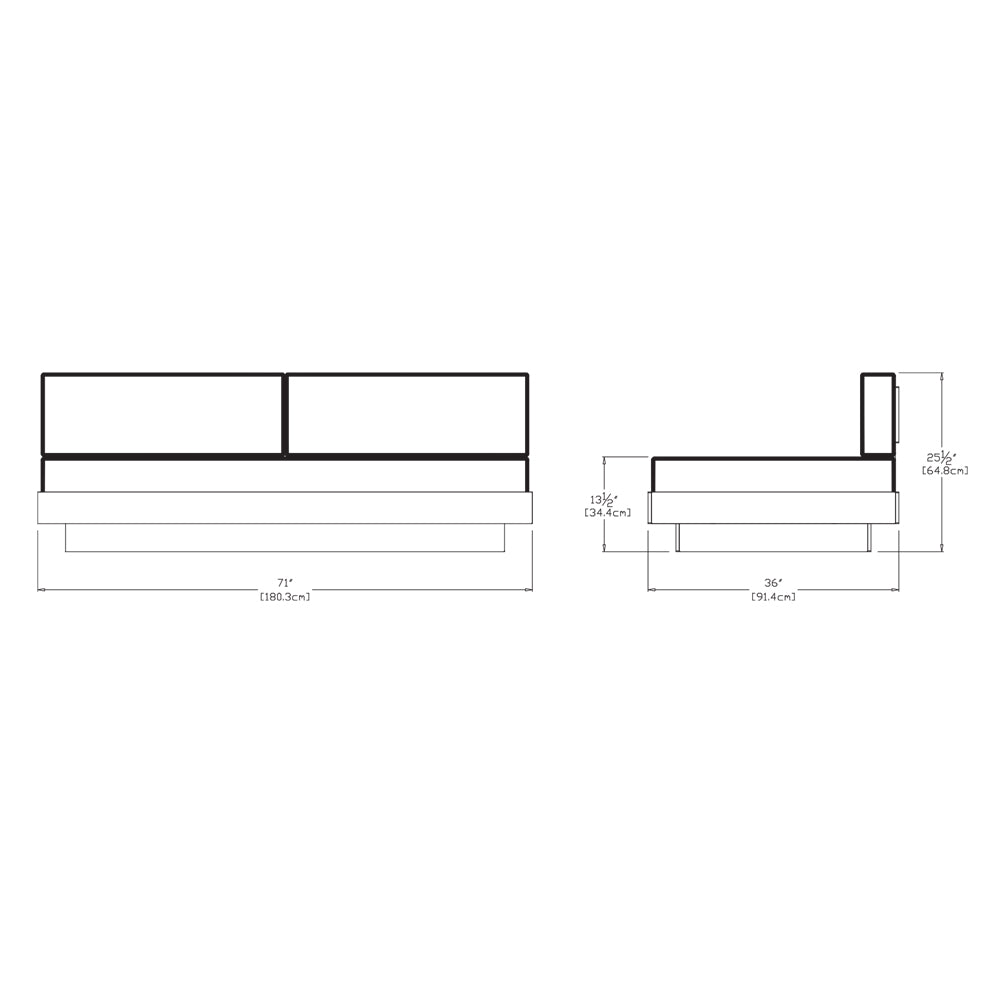 Platform One Sectional Sofa Sofas Loll Designs