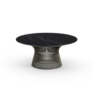 Platner Bronze 36" Coffee Table Coffee Tables Knoll Satin Finish Nero Marquina Marble Top: Black + $1887.00 